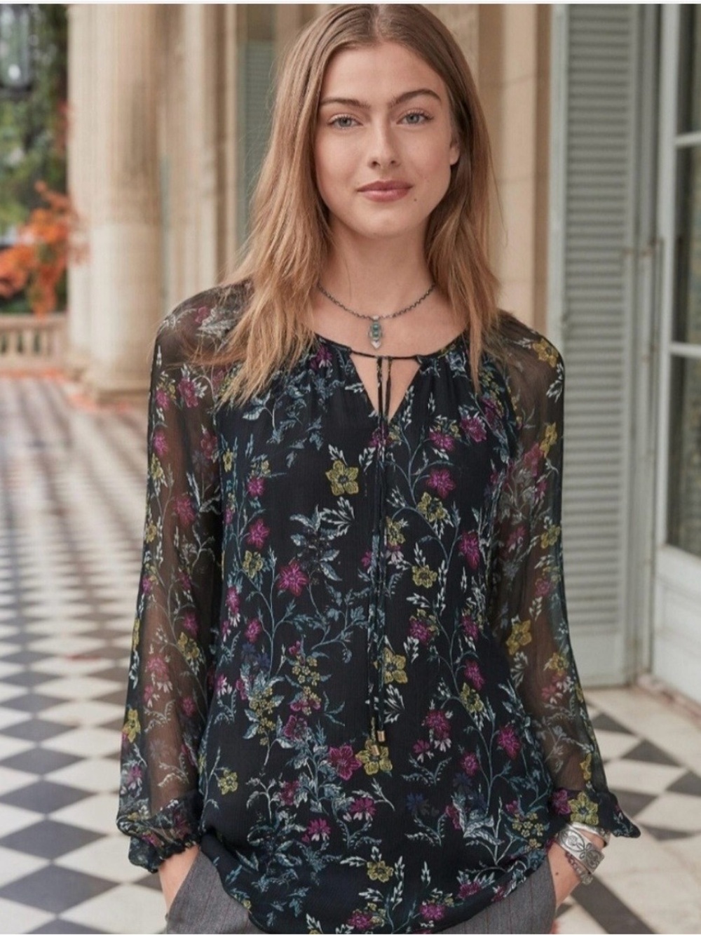 Sundance Acantha Floral Ruffle Top - Picture 1 of 8